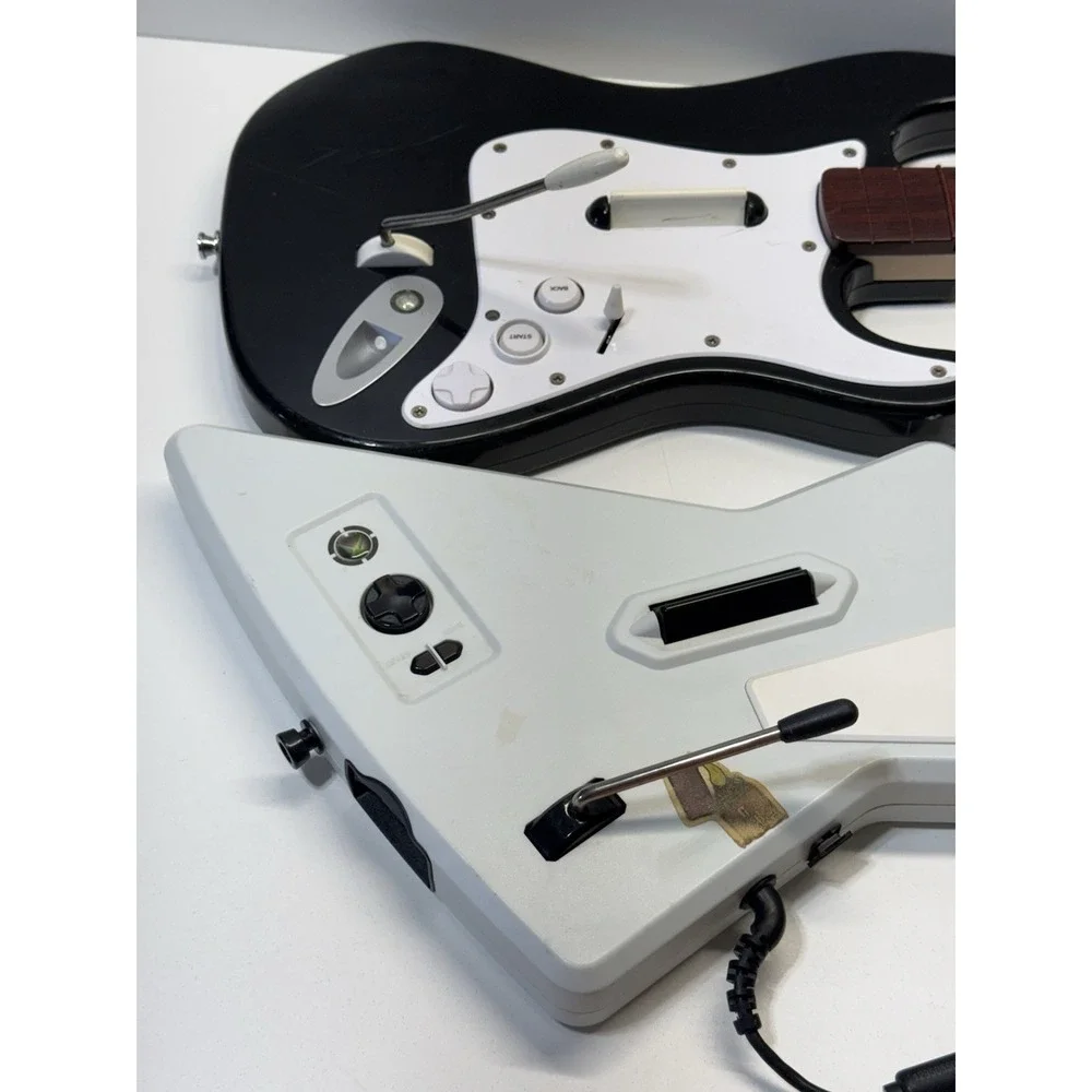 Xbox Guitar Hero Lot Of 2, Untested- Red Octane Xplorer Wired & Harmonix Fender